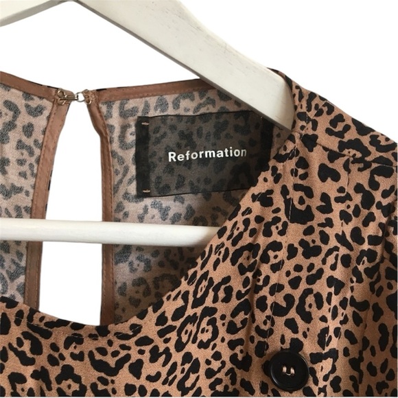 Reformation Katie leopard print mini dress EUC - Picture 8 of 15